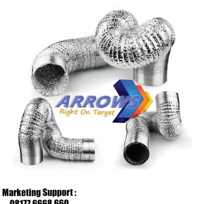 Flexible Alumunium 6 Inch 10Meter Pipa Exhaust Pipa Cerobong Alumunium