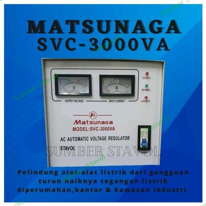 Pcbig- Stabilizer Listrik Matsunaga 3000Va - 3000 Watt