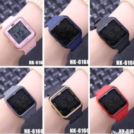 Wgwg- Jam Tangan Wanita Pria Nike Digital Kotak