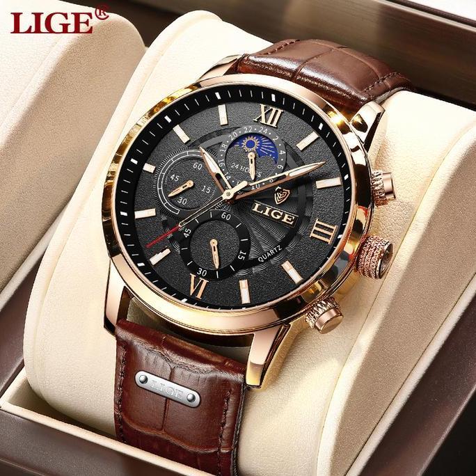 Wgwg- Lige Jam Tangan Pria Fashion Multi Fung Tahan Air Olahraga Jam Tangan