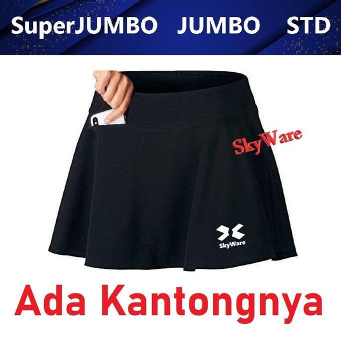Lansungkirim- Rok Penutup Celana Ketat (Legging) Mini Skirt Casual Olahraga Lari Senam Tennis Zumba 