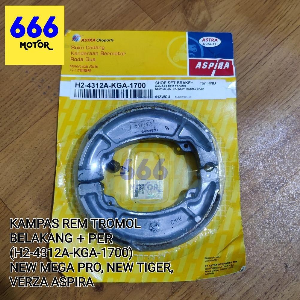 KAMPAS REM TROMOL BELAKANG +PER (H2-4312A-KGA-1700) NEW MEGA PRO, NEW TIGER, VERZA ASPIRA