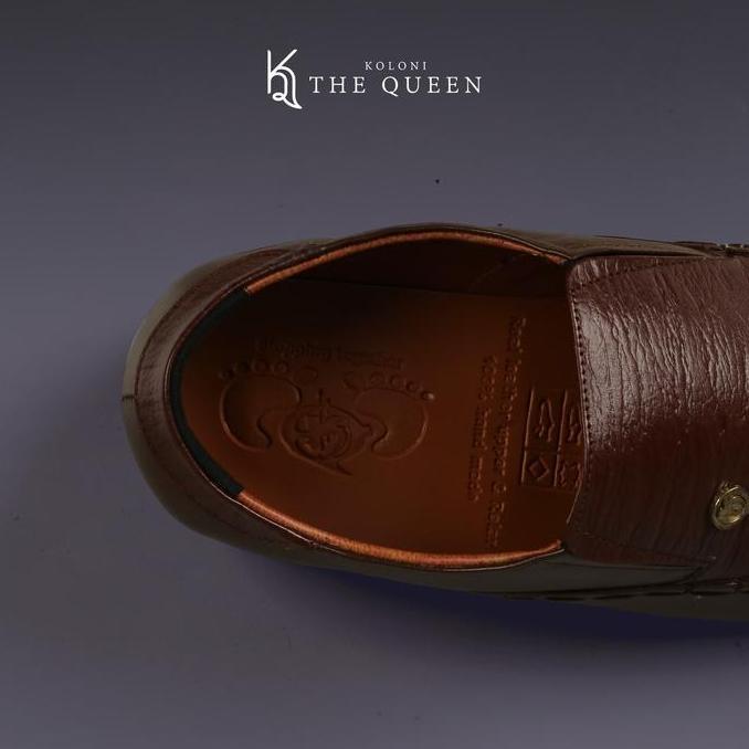 Sale Kq Indonesia Sepatu Pantopel Pria K-501 Original Kulit Asli - Brown