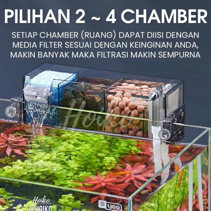 Filter Gantung Akrilik Aquarium External Hanging Hang on Akuarium Mini [terbaik]