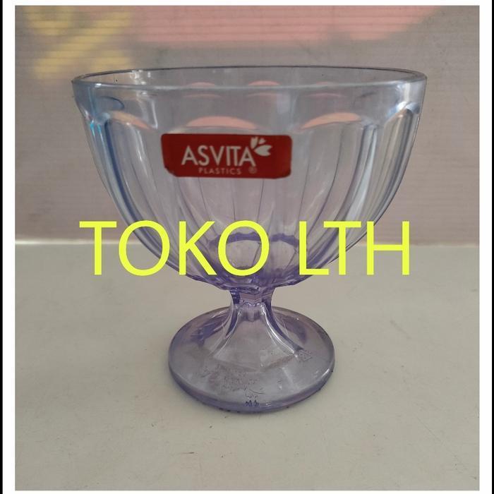 3 PCS GELAS ES TELER AKRILIK ASVITA PLASTIK MELAMIN MANGKOK ES CAMPUR