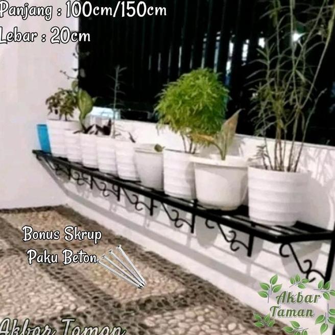 Rak Bunga Besi Tempel Dinding Rak Besi Pot Tempel Dinding