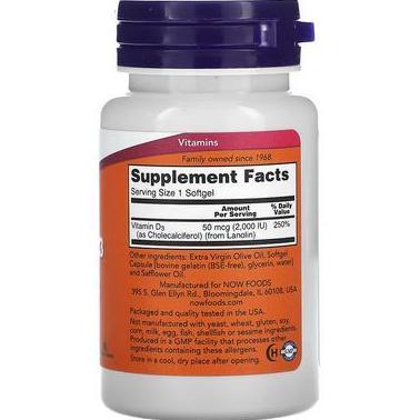 Hololoo- Now Vitamin D3 2000 Iu 120 240 Softgels Vit D3 2000Iu