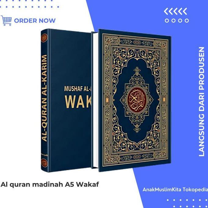 Al qur'an madinah non terjemah ukuran A5 Wakaf RASM UTSMANI | ORIGINAL 100% Mushaf ukuran sedang uku