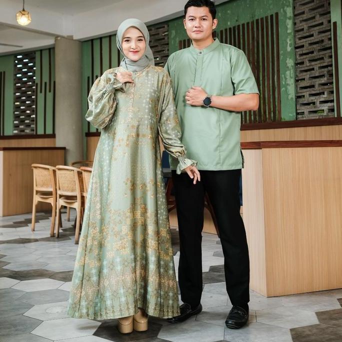 Kalsandfrey Kawadhita  Family Set Gamis Koko Set Kembar - Baju Couple Sekeluarga Mama Papa
