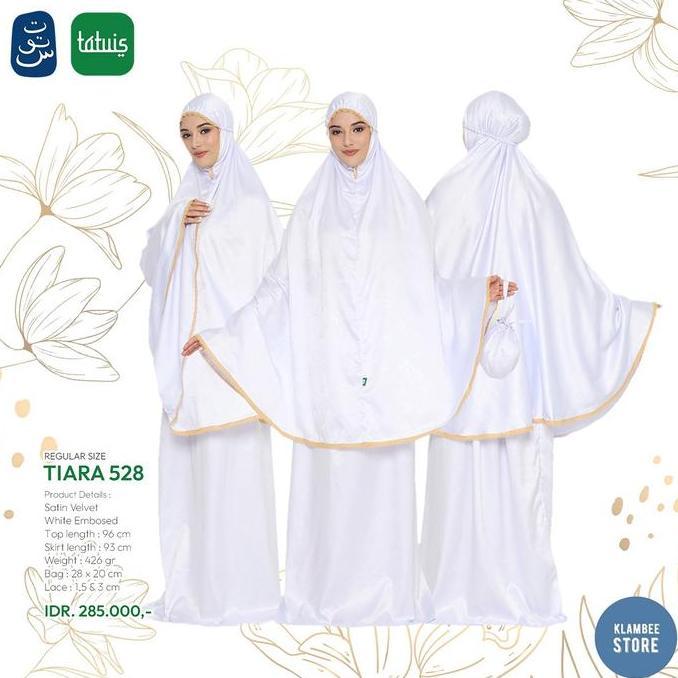 Tatuis Mukena Dewasa Tiara 528 Embossed Satin Velvet with Lace