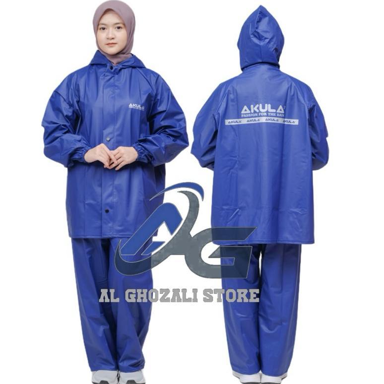 Jas hujan akula bahan pvc original by akula best quality