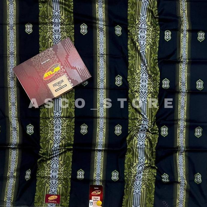 Otwkirim- Sarung Atlas 790 & 780 Motif Jacquard Songket Hitam Gold Muslim Dewasa Katun Tetron Rayon 