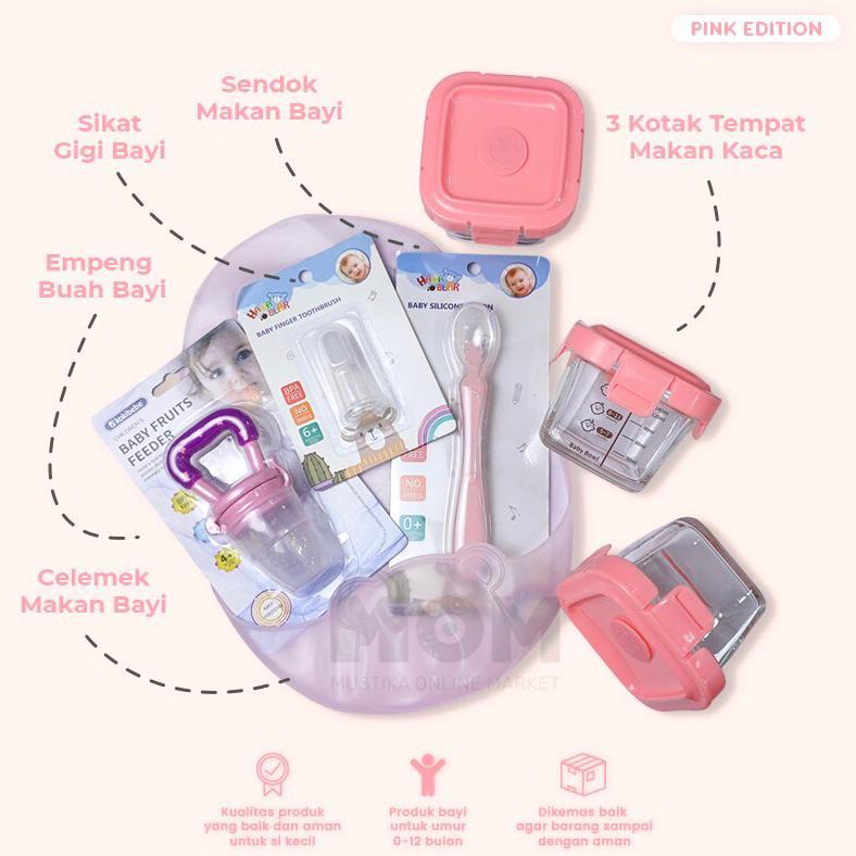 HOT DEALS [BISA COD] 9in1 Baby Feeding Premium Set | Paket Lengkap Keperluan Mpasi Bayi 6Bulan | Pak