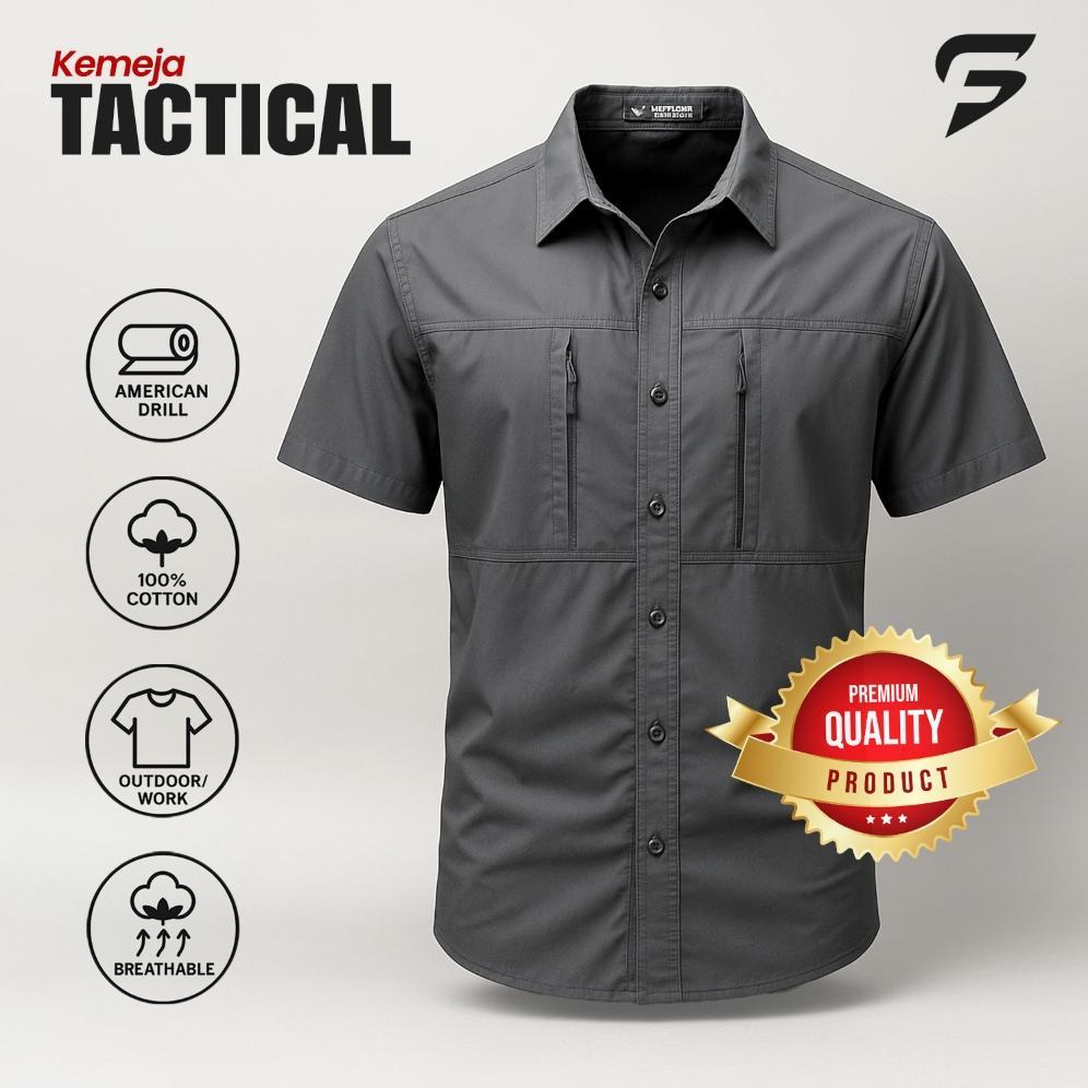 BEST SELLER KEMEJA TACTICAL / KEMEJA TACTICAL PRIA / KEMEJA TACTICAL LENGAN PENDEK / KEMEJA PRIA / K