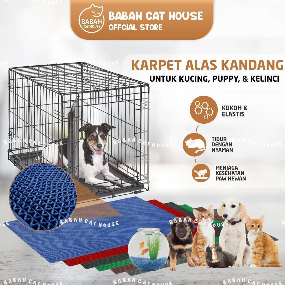 KARPET ALAS KANDANG Kucing Kasur Anjing Tatakan Kelinci Underpad Hewan Empuk Karet Pasir Murah Besar
