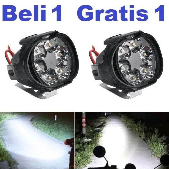 Beli 1 Gratis 1 Lampu Sorot Lampu Tembak 6 Titik Mata LED 6 Watt 6W 12 volt 12V Mobil Motor