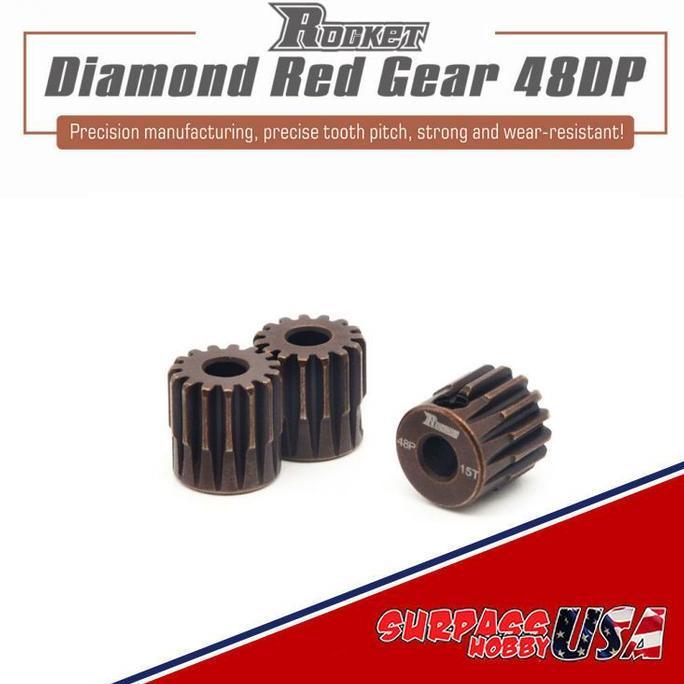 Lansungkirim- Pinion Diamond Red 48Dp 13T-35T Rocket Motor Gear