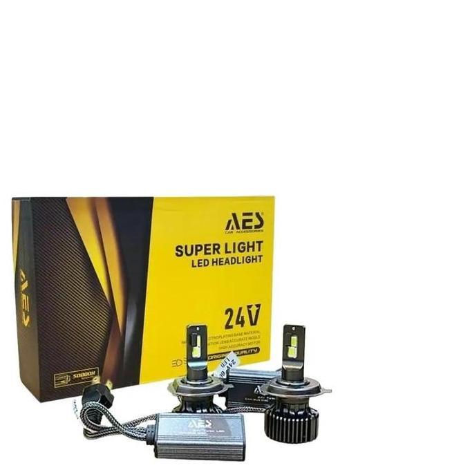 Lampu LED H4 Headlight Turbo AES 12-24 Volt untuk Mobil Car