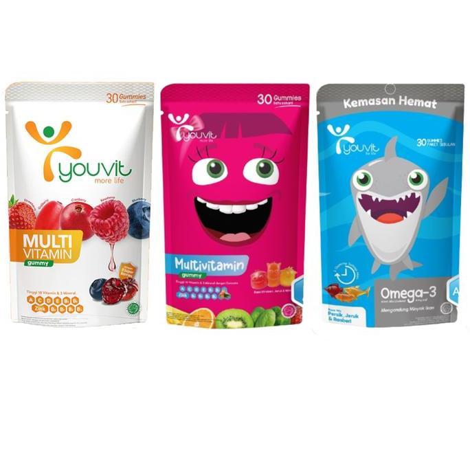 Cod,Bisa- Youvit Series Multivitamin Dewasa Anak Omega Collagen Beauti Gummy