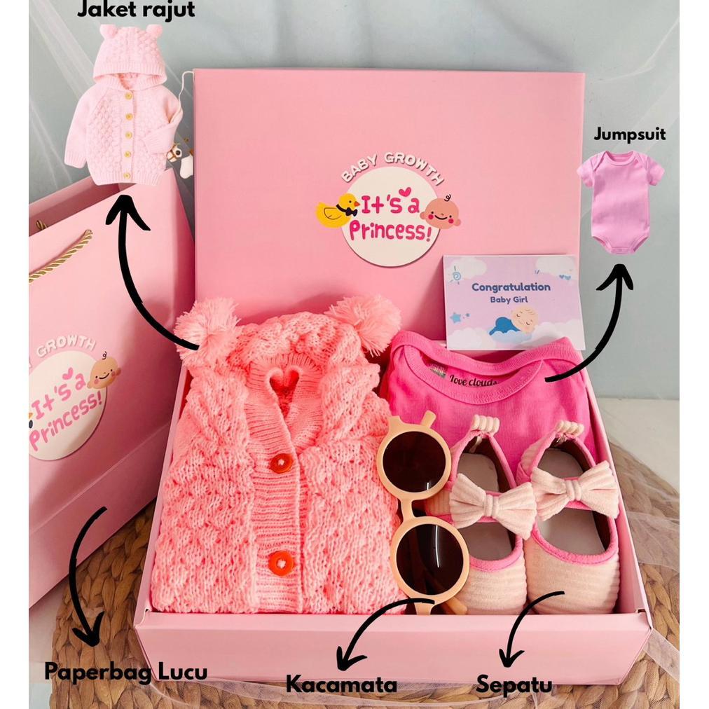 BESTPROMO 023 Hampers kado bayi perempuan baru lahir//hampers baby girl newborn//giftbox parcel bayi