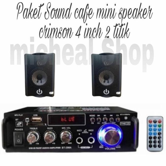 Paket sound cafe mini speaker crimson 2 titik