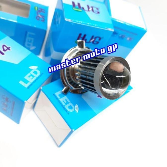 Dua warna LED high low Lampu depan LED H4/HS1 Motor dan mobil kecil jauh dan dekat H4 LED LASER HJG