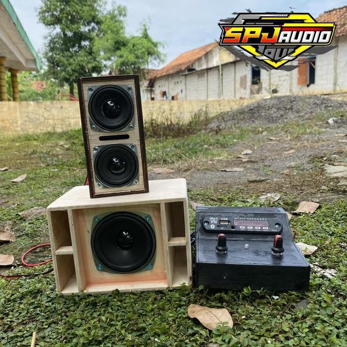 Paket Sound Miniatur Fullset Box SPL singgle 3 Inch dan Line Array 2 Inch Plus Speaker Lengkap Ampli