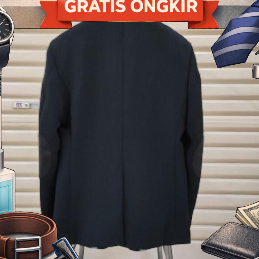 Blazer Pria Casual Big Size Hitam Blazer Pria Import