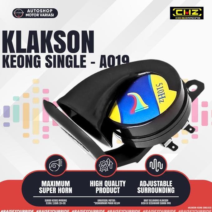 Look- Klakson Keong Single Model Denso + Relay | Klakson Motor 12V 510Hz 110Db Suara Keras Nyaring U