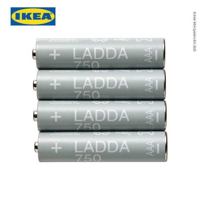 Allthebest- IKEA LADDA Baterai Isi Ulang AAA 1.2V HR03
