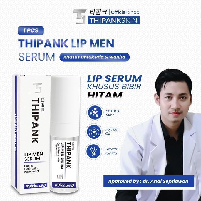 Bytcwr- (1 Pcs) Thipank Lip Serum Pria With Extrack Peppermint Lip Serum Cowok Terbaik Lip Serum Bib