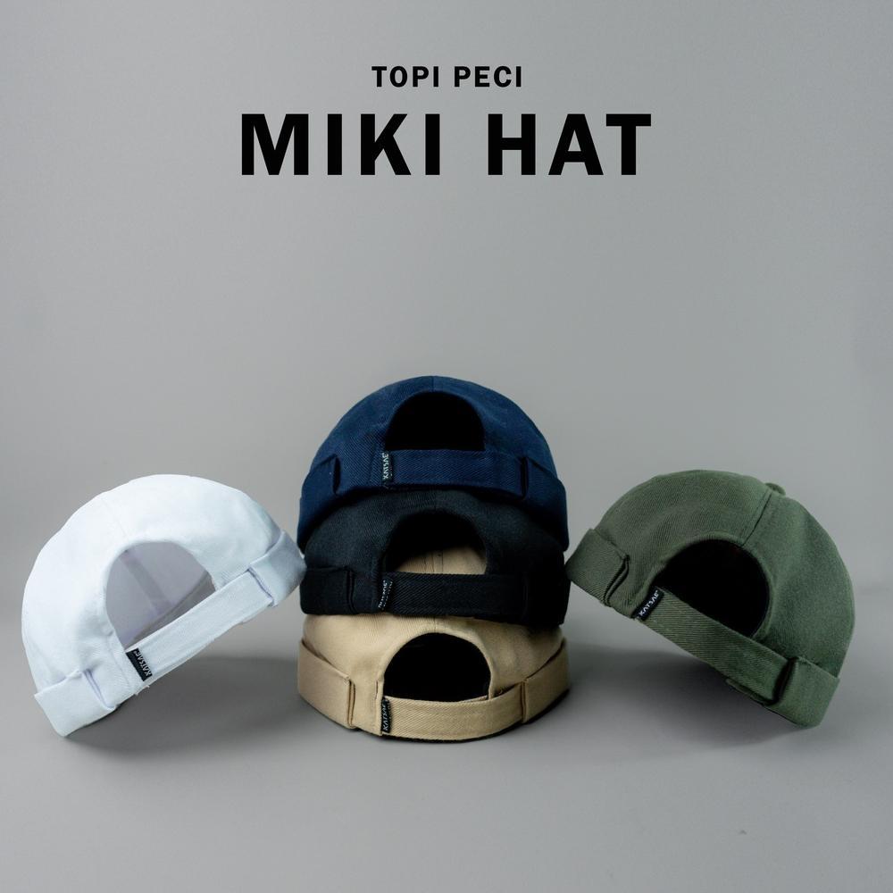 PREMIUM KATSAE - PECI MIKI HAT / TOPI PECI / PECI HITAM PECI PUTIH POLOS KOPIAH DEWASA