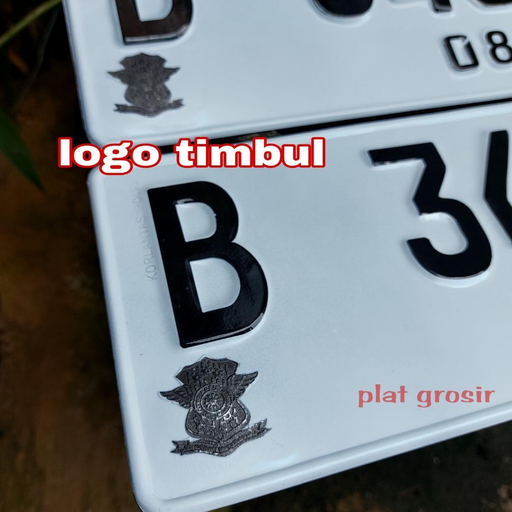 Buat Plat Nomor Mobil Putih sudah ada logo plat mobil font baru/font standar DP03
