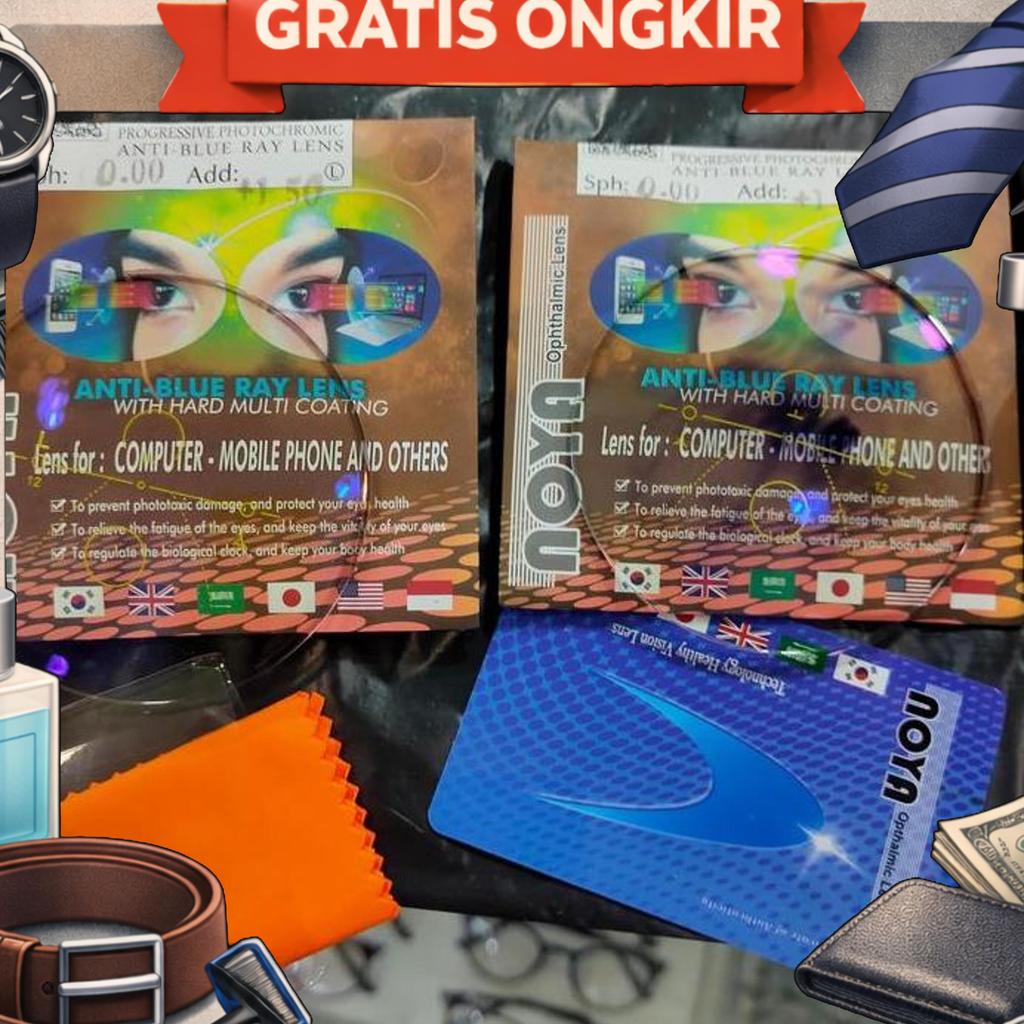 Lensa Noya Progresif Photocromic Blue Ray Uv400