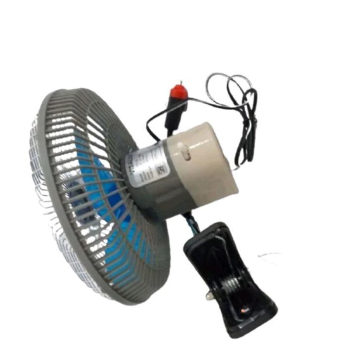 Kipas Angin Mobil 12 Volt 8 Inch / Kipas Angin Mobil 24 Volt 8 Inch Visalux Model Kipas Jepit Origin