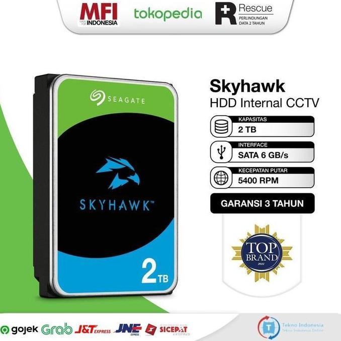 HARDDISK SEAGATE SKYHAWK CCTV HDD 2TB - MFI GARANSI RESMI INDONESIA