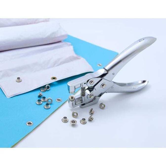 Pembolong Kertas 1 Lubang/eyelet Punch/ Alat Pembolong MIKA/KARTON Kw Trio 9718 Stationery
