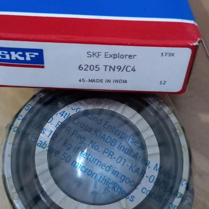 6205 TN9C4 SKF bearing diameter dalam 25mm luar 52mm tebal 15mm