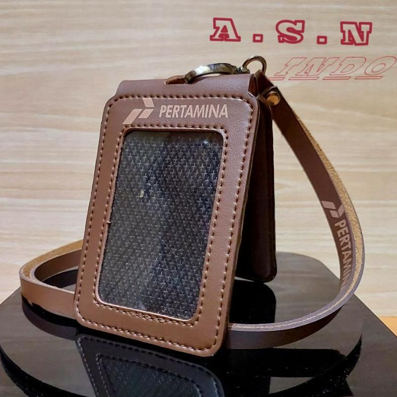 Id Card Kulit Lipat Magnet PERTAMINA Id Card Kulit PERTAMINA Lipat