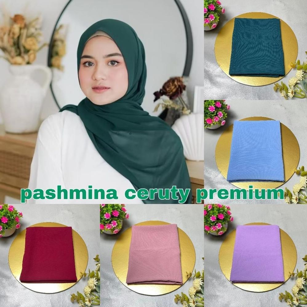 Pashmina Ceruti Babydoll / Pashmina Pengantin Ceruti / Pashmina Ceruty Premium