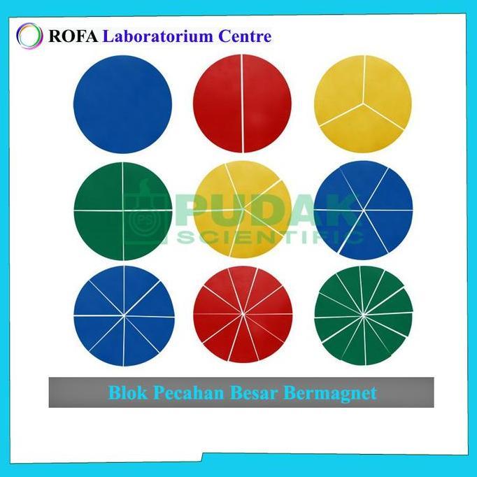 Thebest- Block Pecahan / Alat Peraga Pecahan / Model Pecahan Matematika