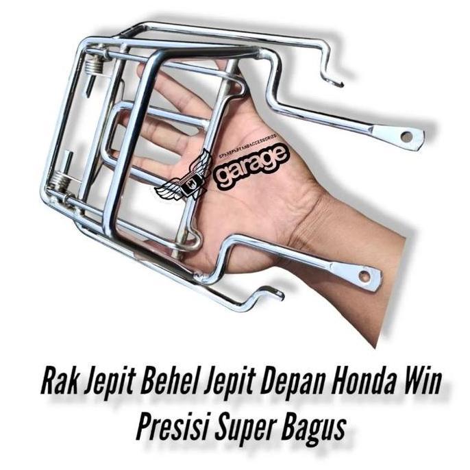 Thebest- Rak Jepit Depan Win Behel Jepit Depan Honda Win100 Super Presisi Crome