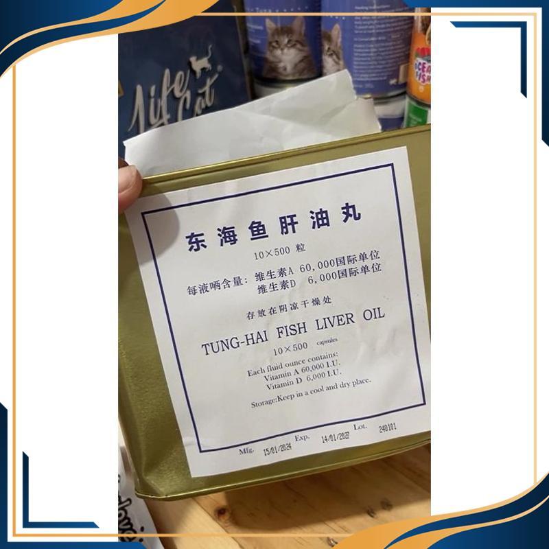 Diskon Tung Hai Fish Liver Oil isi 500 Capsules (kemasan pabrik asli)  | Vitamin & Suplemen Minyak I
