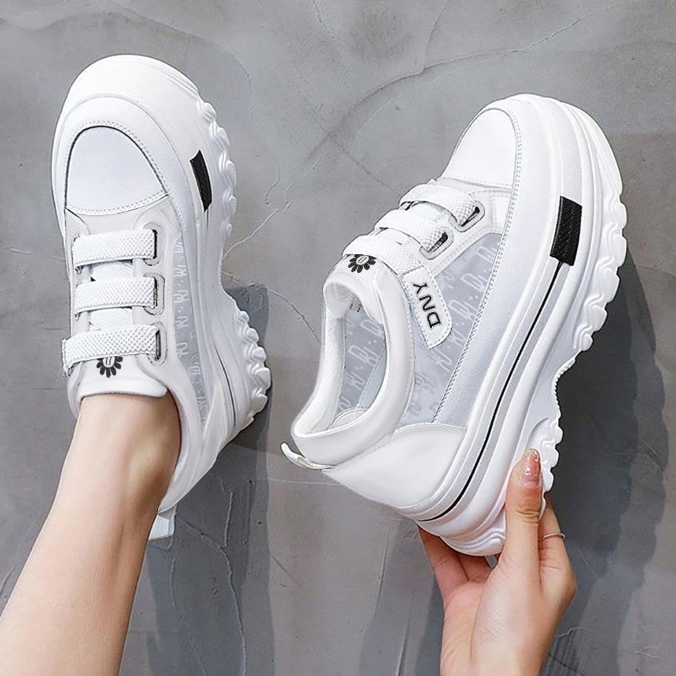 Sepatu Wanita Sol Tinggi Sepatu Wedges Cewek Santai Sneakers Perempuan Tinggi Modis SP-220