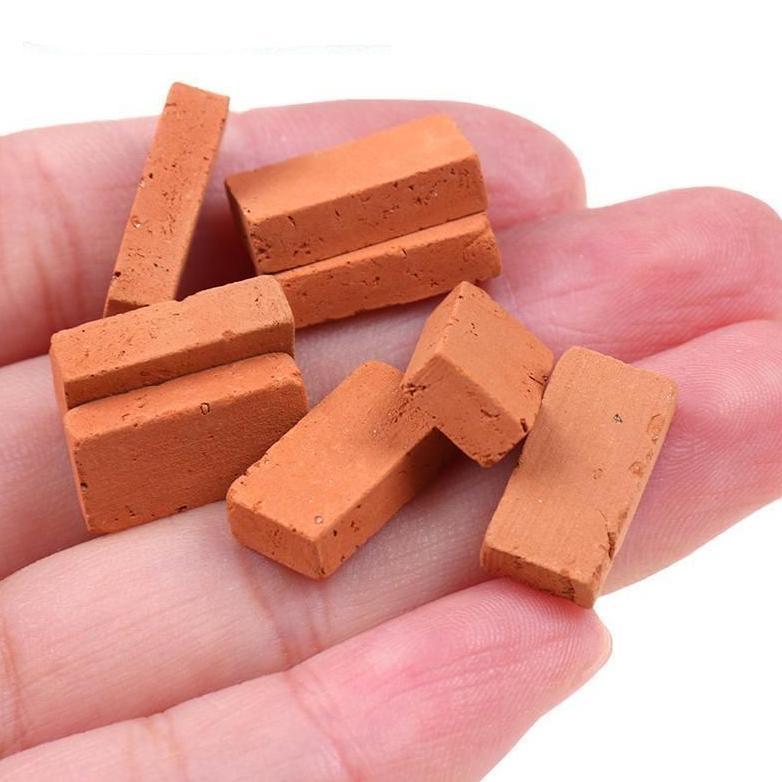Bisa Cod Kak 1Pc Miniatur Batu Bata Merah *Mini* Craft Maket Bonsai Ornamen Mainan Diorama Hiasan Ta