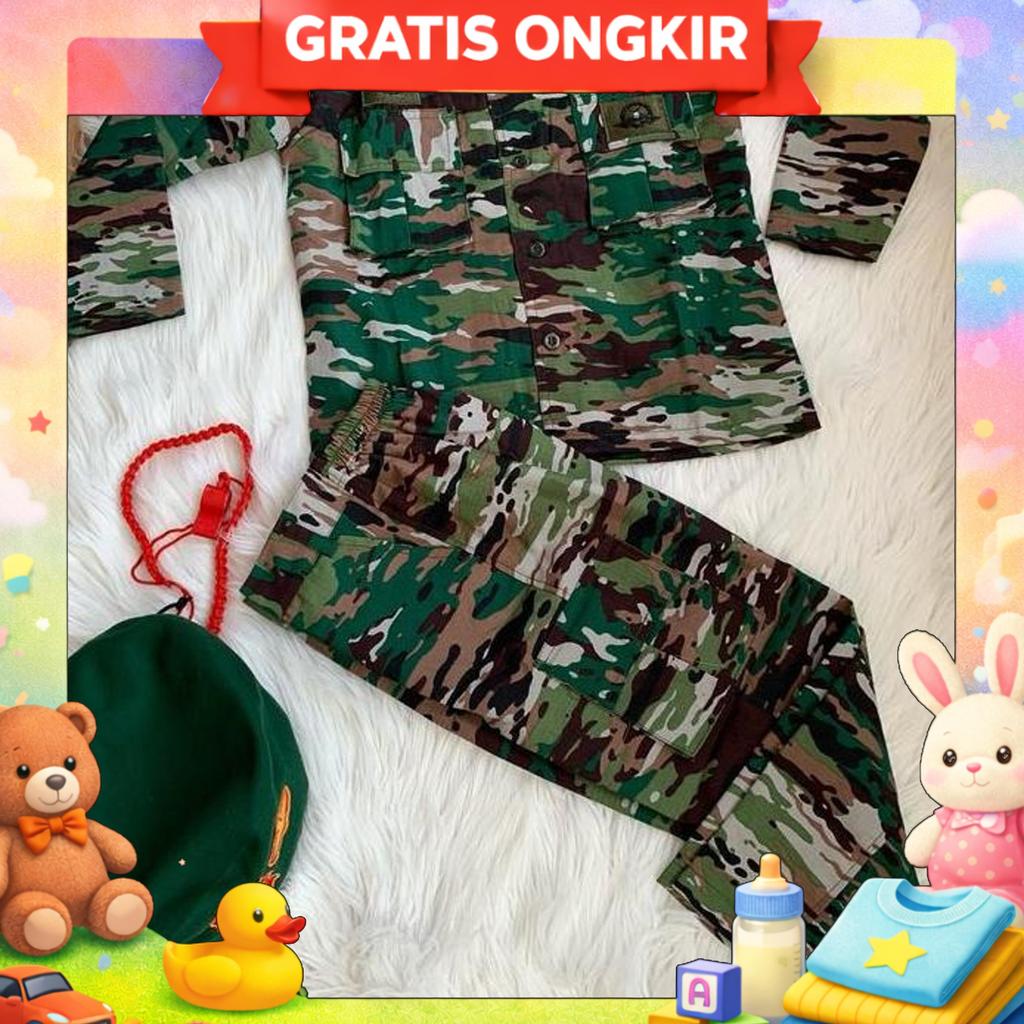 Baju Loreng Tni Ad Anak Motif Terbaru/Baju Loreng Anak