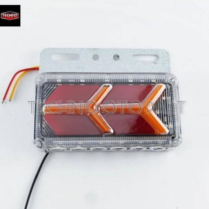 Thebest- Lampu Led Samping Bak Truk 24v Model Pesawat 3 Warna Sein Running