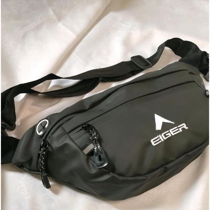 BEST SELLER / PREMIUM Tas Selempang Kasual Pria Eiger Warna Hitam Sporty Dan Trendy Cowok Kekinian B