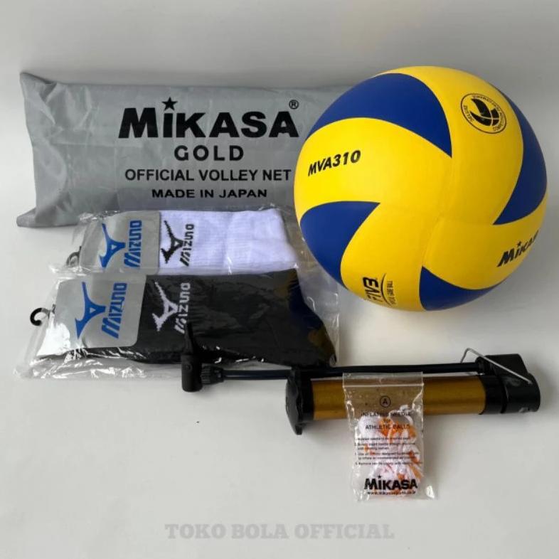 ORIGINAL 1 SET NET VOLI IMPORT & BOLA VOLI MIKASA PROLIGA ORIGINAL SIZE 5