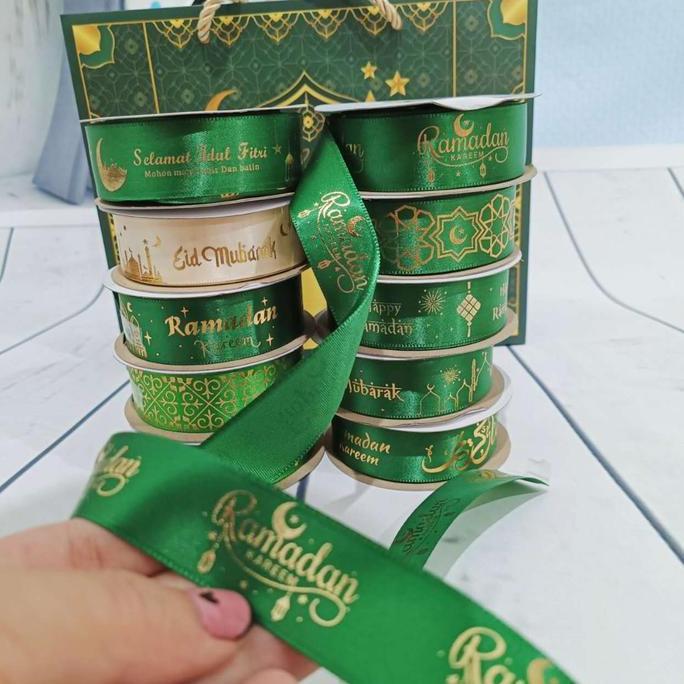 1 ROLL Pita Ramadhan 2,5cm - Pita Idul Fitri Premium PS303